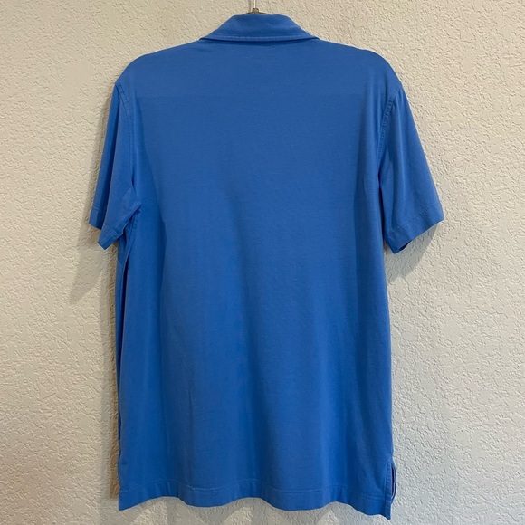 Lilly Pulitzer Men’s Poli Shirt in Coastal Blue - Pima Cotton - Picture 2 of 5